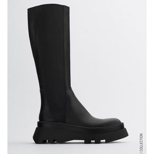 Zara Lug Sole Leather Boots